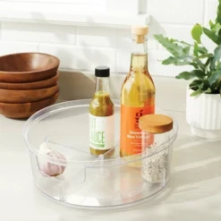 Plastic Lazy Susan Turn Table 11" - Brightroom™: Clear Pantry & Cabinet Organizer