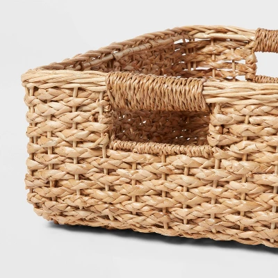 Braided Seagrass Folio Bin - Brightroom™: Handwoven Khaki Storage Basket, Rectangle, 6"x12"x17", Nest Seal Certified 2 Braided Seagrass Folio Bin - Brightroom™: Handwoven Khaki Storage Basket, Rectangle, 6"x12"x17", Nest Seal Certified - Image 2