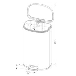 45L D Shape Step Trash Can - Brightroom™ 7 45L D Shape Step Trash Can - Brightroom™ -Brightroom Sales Store GUEST dfcf1598 d01a 4f5f ae41 13a8e22b2c58