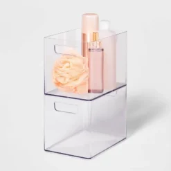 Bathroom Organizer Bin With Handles Clear - Brightroom™ 9 Bathroom Organizer Bin With Handles Clear - Brightroom™ -Brightroom Sales Store GUEST e1a6802d f3ad 4bb0 a153 8f06c42dc41b