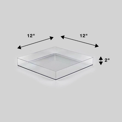 12'' X 12'' X 2" All Purpose Storage Tray - Brightroom™: Clear Plastic Bathroom Organizer Tray 3 12'' X 12'' X 2" All Purpose Storage Tray - Brightroom™: Clear Plastic Bathroom Organizer Tray - Image 3
