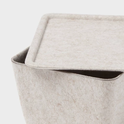 Lidded Felt With Lid Oatmeal - Brightroom™ 2 Lidded Felt With Lid Oatmeal - Brightroom™ - Image 2