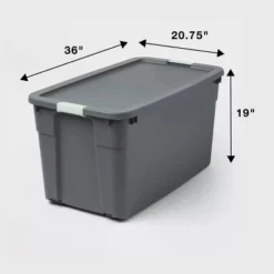 45gal Latching Storage Tote - Brightroom™: Portable Plastic Container With Lid, Universal Storage, Gray, 45 Gallon Capacity 7 45gal Latching Storage Tote - Brightroom™: Portable Plastic Container With Lid, Universal Storage, Gray, 45 Gallon Capacity -Brightroom Sales Store GUEST e59219fb 3fdd 467e a3eb ab84cb95177a