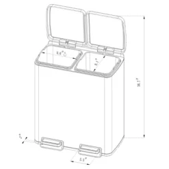 60L Stainless Steel Step Trash And Recycle Can - Brightroom™ 5 60L Stainless Steel Step Trash And Recycle Can - Brightroom™ -Brightroom Sales Store GUEST e7721439 02d4 4cbb 994a 7467bdac2ef2