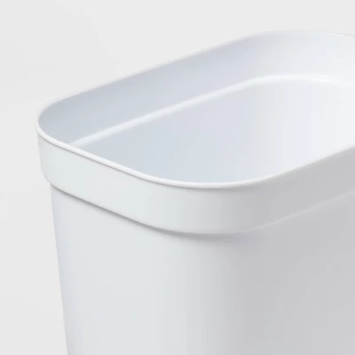 2.5gal Waste Basket White - Brightroom™: Compact Plastic Trash Can For Bathroom Or Kitchen 2 2.5gal Waste Basket White - Brightroom™: Compact Plastic Trash Can For Bathroom Or Kitchen - Image 2
