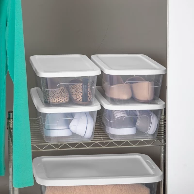 6qt Clear Storage Box White - Brightroom™ 2 6qt Clear Storage Box White - Brightroom™ - Image 2