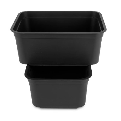 Folio Heavy Duty Storage Bin - Brightroom™: Black Plastic, Stackable, Portable, Universal Storage, 18.6 Volume Capacity 6 Folio Heavy Duty Storage Bin - Brightroom™: Black Plastic, Stackable, Portable, Universal Storage, 18.6 Volume Capacity - Image 6