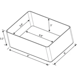 9"x6"x3.25" Large Plastic Bathroom Tray Clear - Brightroom™: Organizer, Stackable Storage, Hand Washable -Brightroom Sales Store GUEST f49cbebe cb0a 4a04 87bb 465c1cdf3247