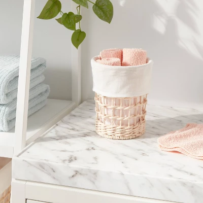 Round Woven Basket With Liner - Brightroom™ 1 Round Woven Basket With Liner - Brightroom™