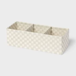 Woven Plastic 3 Compartment Bin - Brightroom™ -Brightroom Sales Store GUEST fe659558 a8e3 4c0f 90c3 83c445cc2e70