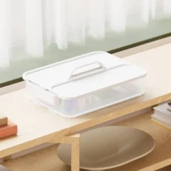 Click In Place 6.7qt Clear Shallow Plastic Storage Bin With White Latch For Home And Office Organization - Brightroom™ 16 Click In Place 6.7qt Clear Shallow Plastic Storage Bin With White Latch For Home And Office Organization - Brightroom™ -Brightroom Sales Store GUEST ffd88927 ddb5 48af 946a 3273e62a3092